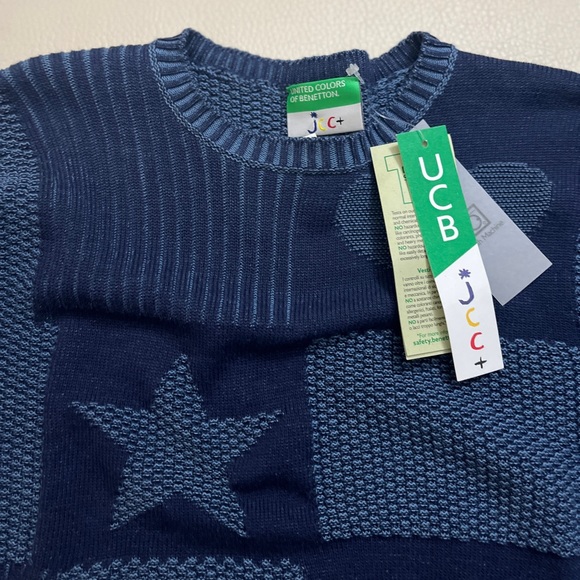 NWT - United Colors of Benetton x JCC+ Kids’ Sweater - Size 7-8 Years Old - Picture 2 of 5